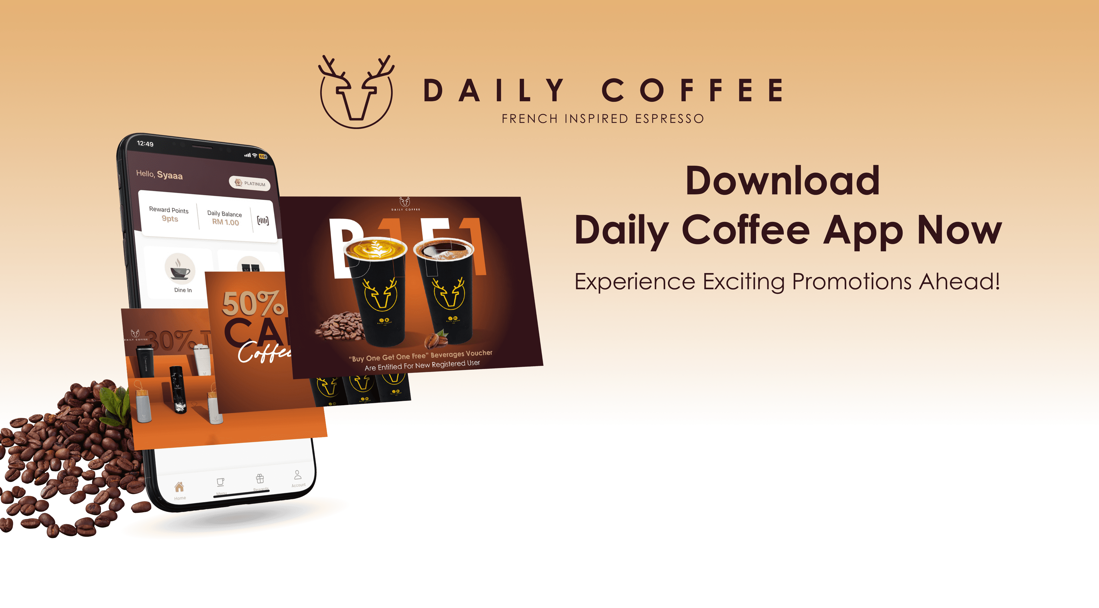 Daily Coffee App Section